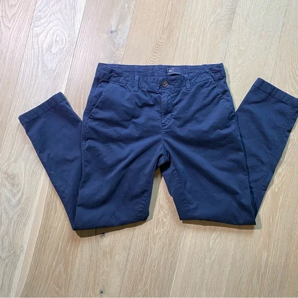 GAP Brushed Twill Navy Trousers - Picture 5 of 5